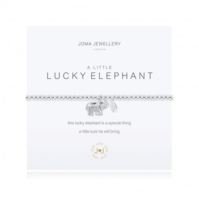 luxury bracelet with engraved message for special milestone-A Little Lucky Elephant Bracelet 1203