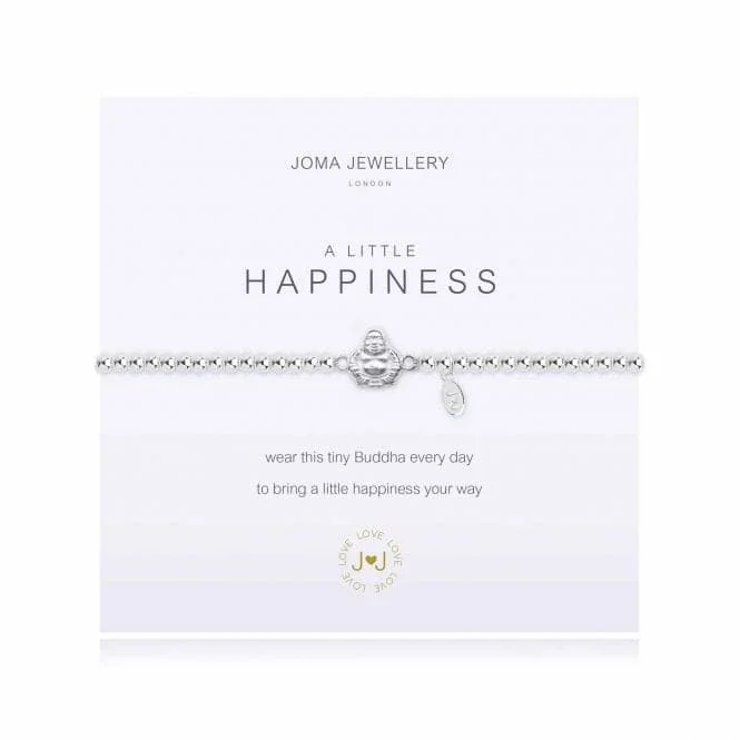 custom silver bracelet for special event with personalized engraving-A Little Happiness Bracelet 331