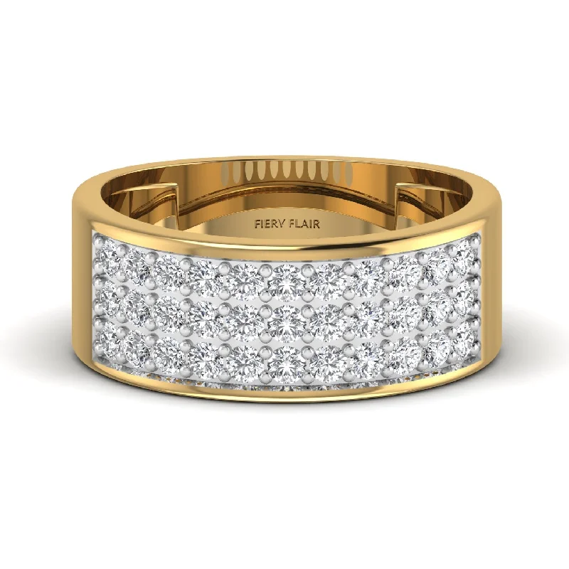 women’s custom-made wedding bands with sapphires and diamonds-1.05CT Luxury Lab Diamond Band