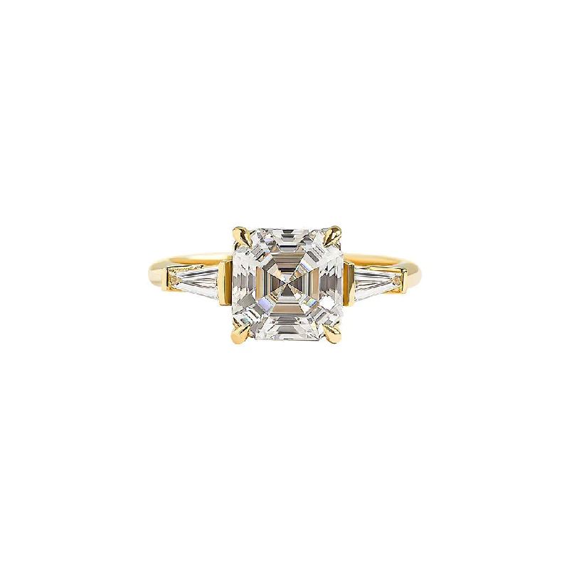 women’s engagement rings with sapphires for wedding engagement rings-Grace Asscher Cut