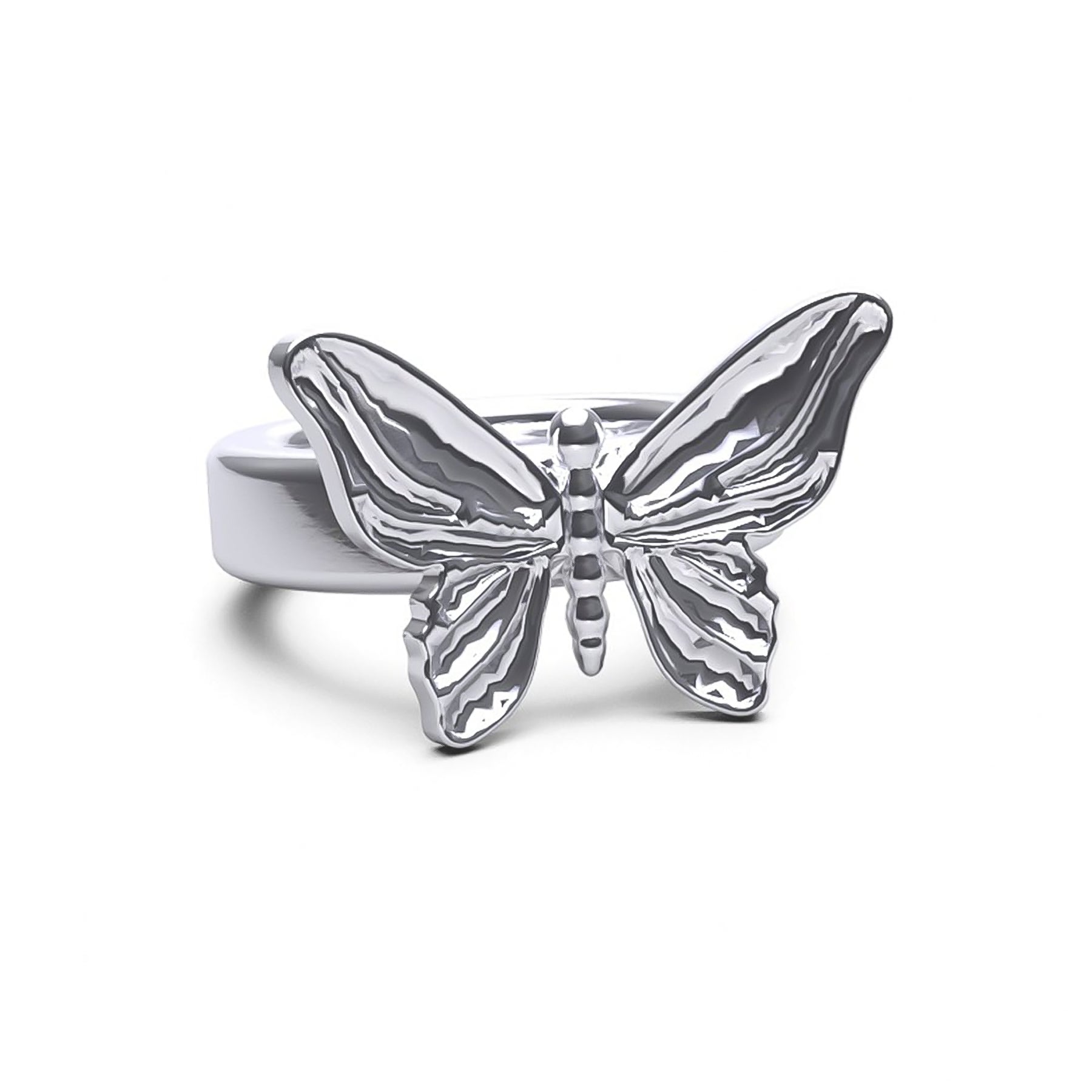 women’s engagement rings with sapphires for custom wedding rings-BUTTERFLY RING