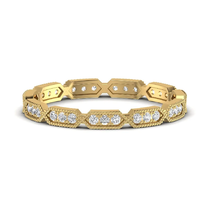 custom wedding rings with sapphires for men’s custom bands-Lab Diamond 0.36CT Gold Band