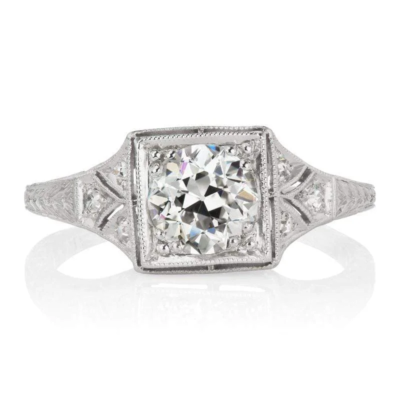 vintage engagement rings with diamonds and sapphires for men’s wedding-Carrie