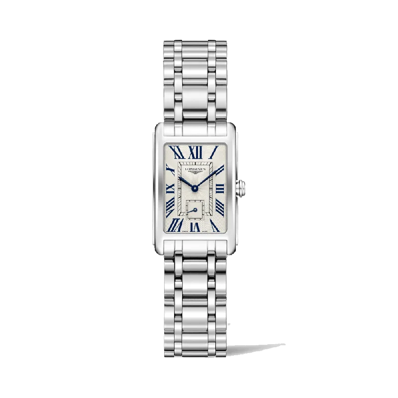 elegant watches for women with gemstone-encrusted bezels and sleek bands -Longines Dolce Vita Women's Stainless Steel Quartz Watch L5.255.4.71.6