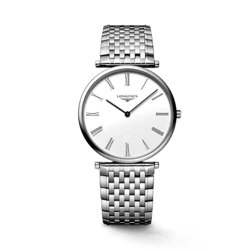 elegant watches for women with polished dials and interchangeable straps -Longines La Grande Classique Men's 36mm Stainless Steel Quartz Watch L4.755.4.11.6