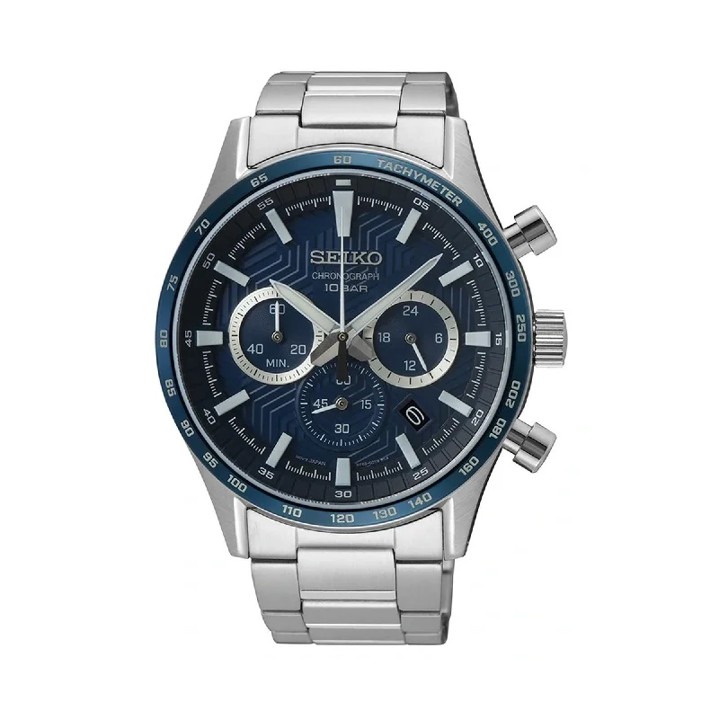 watches for women with sleek designs and digital fitness apps -Seiko Conceptual & Regular Men's 43mm Stainless Steel Quartz Chronograph Watch