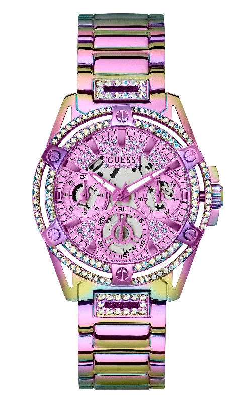 luxury digital watches for men with advanced tracking features and GPS -Guess Women's 40mm Purple PVD Quartz Watch GW0464L4