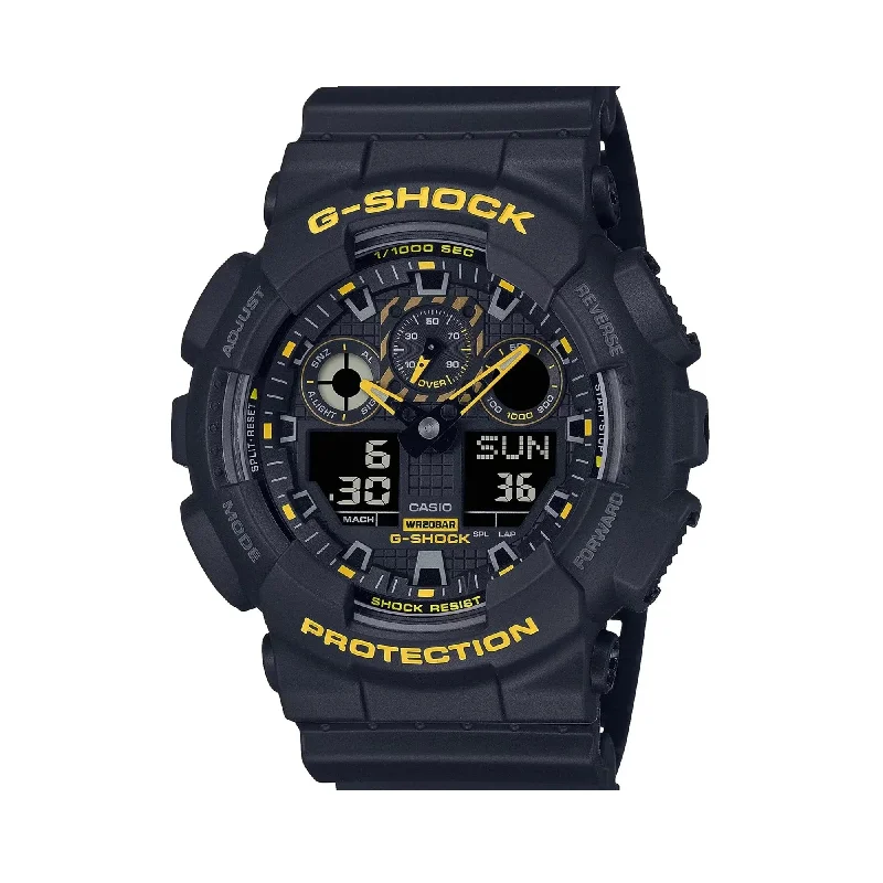 men's watches with classic designs and advanced fitness tracking features -Casio G-SHOCK Men's Analogue Digital Watch GA100CY-1A