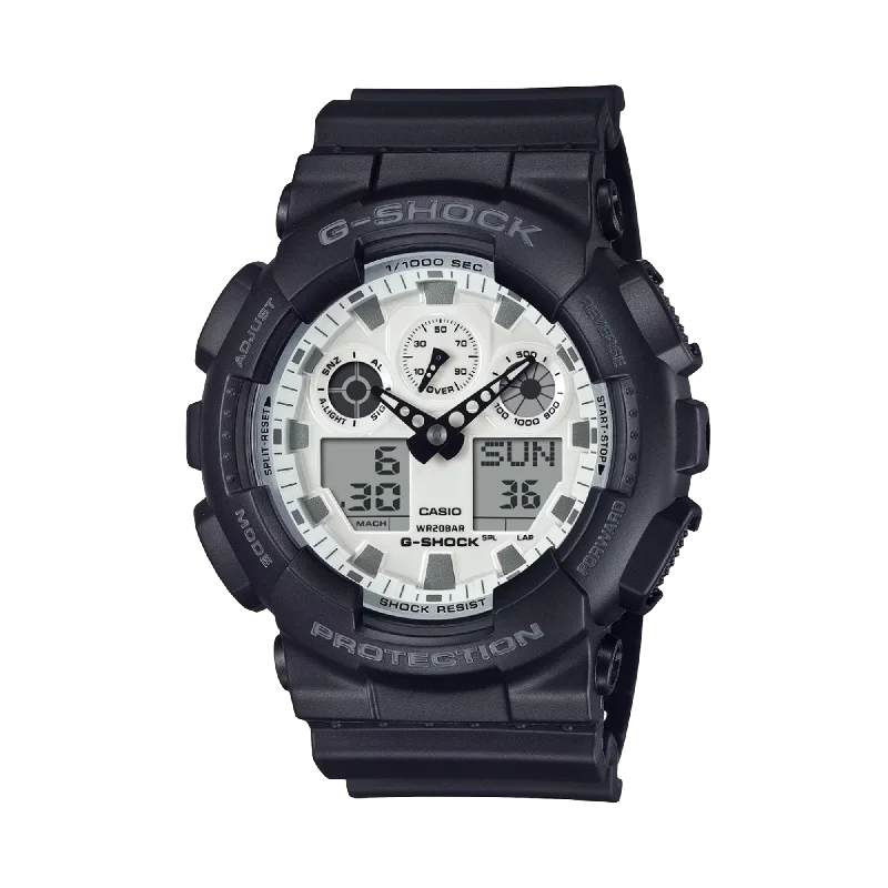 men's watches with interchangeable straps and digital chronograph features -Casio G-SHOCK Men's Analogue Digital Watch GA100WD-1