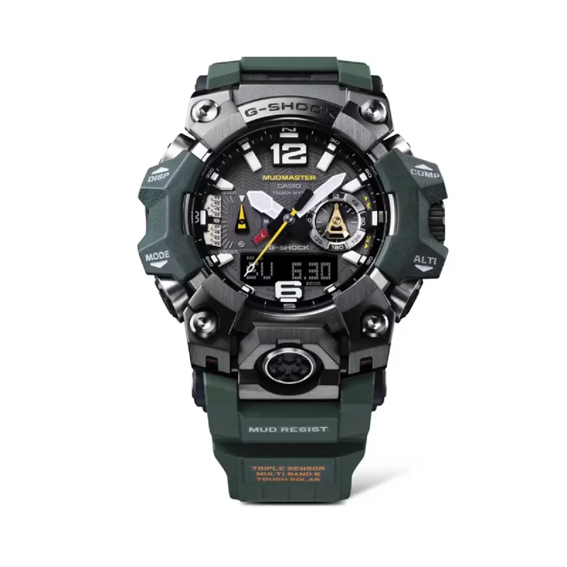 men's watches with advanced tracking features and rugged designs -Casio G-SHOCK Mudmaster Men’s 52mm Solar Watch GWGB1000-3A