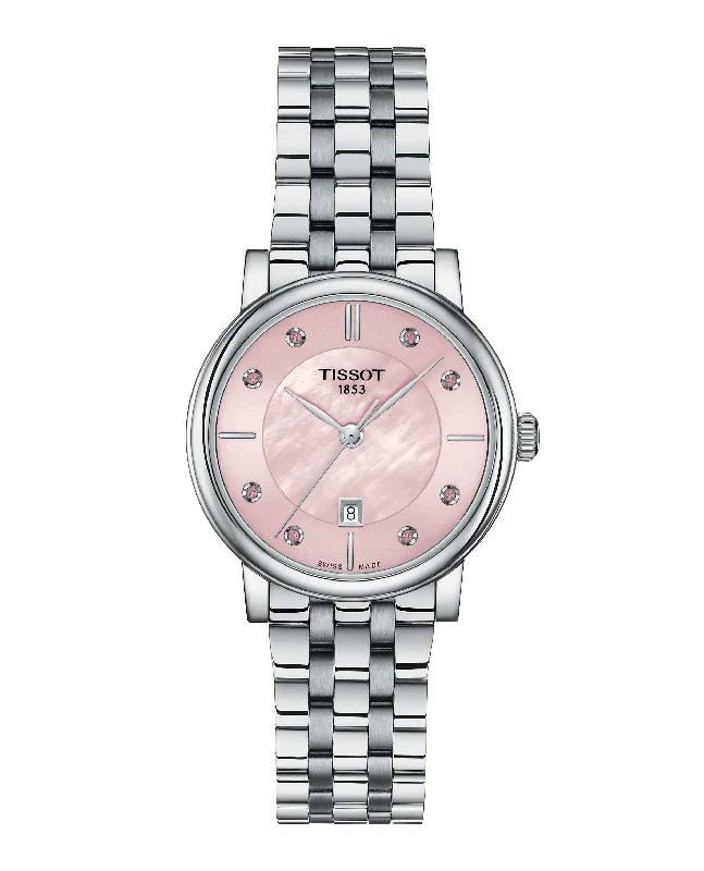 stylish men's watches with health and fitness tracking features -Tissot T-Classic Women's 30mm Stainless Steel Quartz Watch T122.210.11.159.00