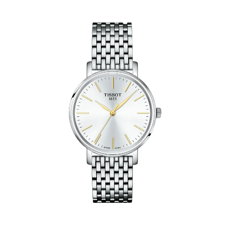 luxury watches for women with high-end automatic movement and sleek bands -Tissot Everytime Women's 34mm Quartz Watch T143.210.11.011.01