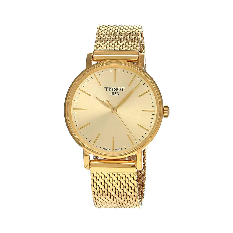 stylish watches for men with stainless steel bands and advanced chronographs -Tissot Everytime Women's 34mm Quartz Watch T143.210.33.021.00