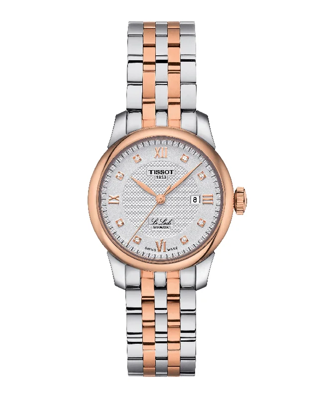 digital watches for men with real-time health and activity data -Tissot T-Classic Le Locle Women's 29mm Stainless Steel & Rose IP Automatic T006.207.22.036.00