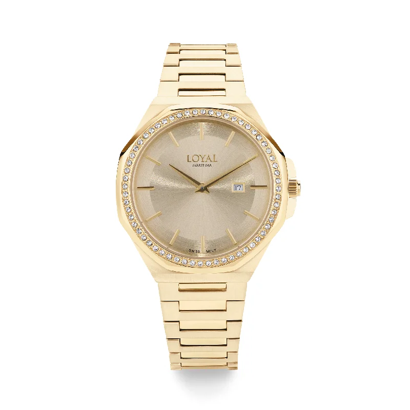 men’s watches with custom bands and advanced fitness tracking -Loyal Maritima Women's 36mm Gold Quartz Watch