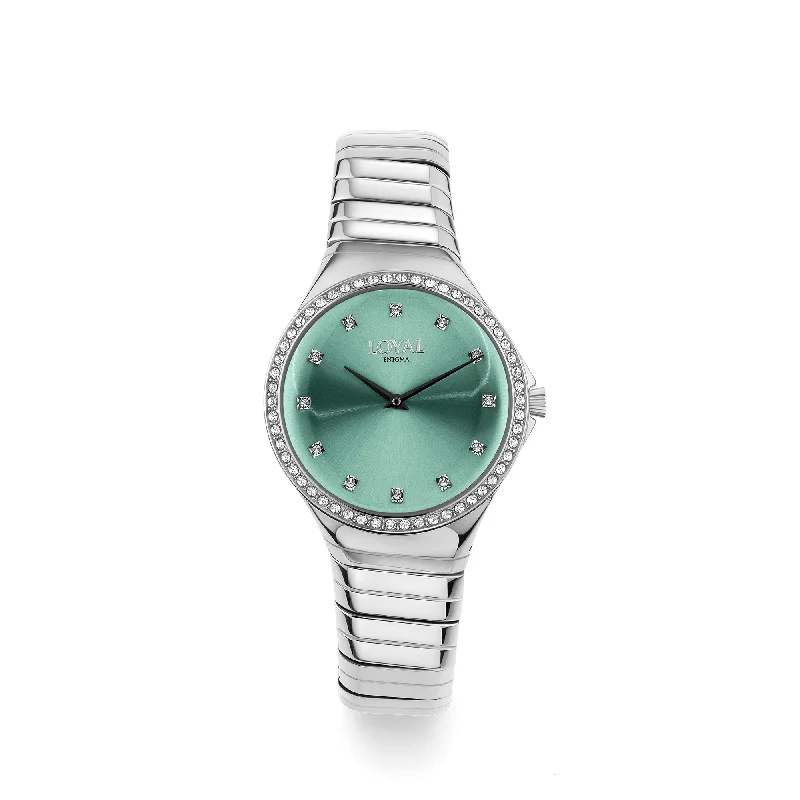 watches for women with fitness tracking and elegant designs -Loyal Enigma Women's 33mm Stainless Steel Quartz Watch