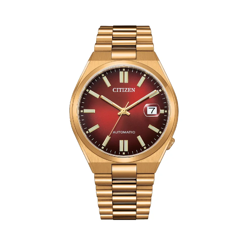 luxury watches for men with automatic movement and fine detailing -Citizen Men's Red Automatic Watch NJ0153-82X