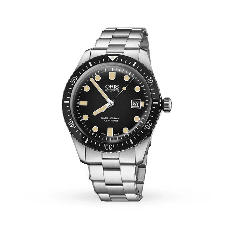 elegant watches for women with thin profiles and refined designs -Oris Sixty Five Men's 45mm Stainless Steel Automatic Watch 733 7720 4054 MB