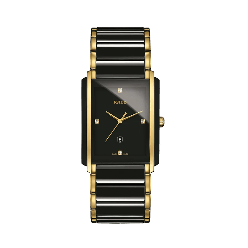 sport watches for men with advanced tracking modes and outdoor navigation -Rado Integral Men's 31mm Ceramic & Gold Plated Quartz Watch R20204712