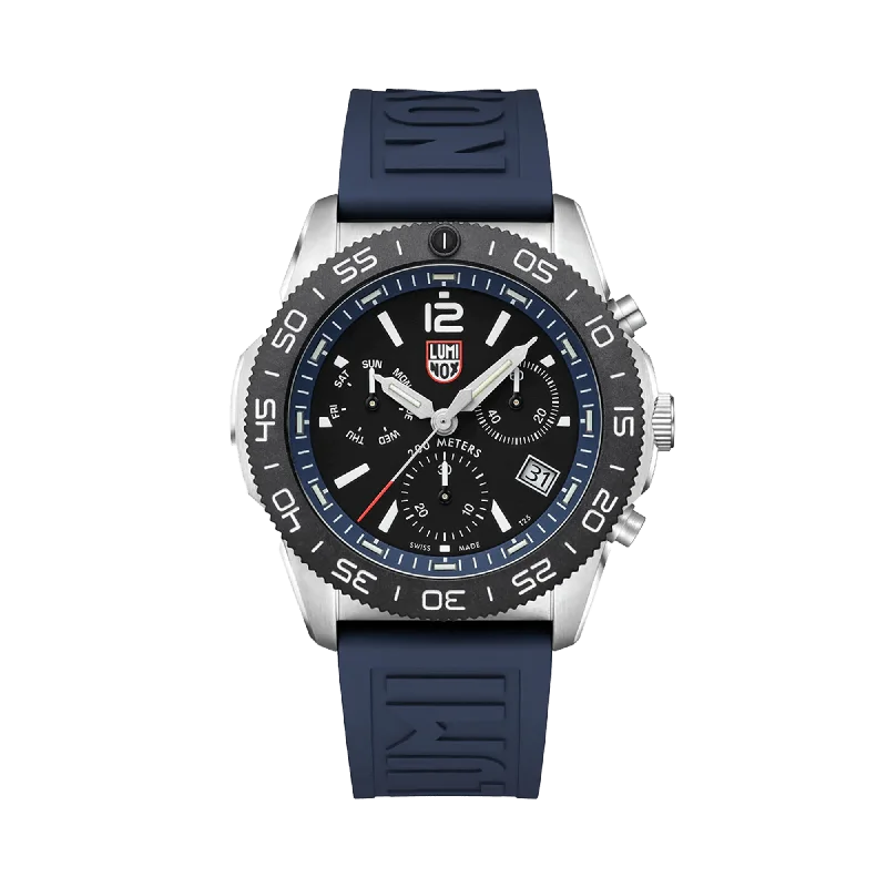 watches for men with chronograph functions and digital fitness tracking -Luminox Pacific Diver Men's Stainless Steel Quartz Chronograph Watch XS.3143