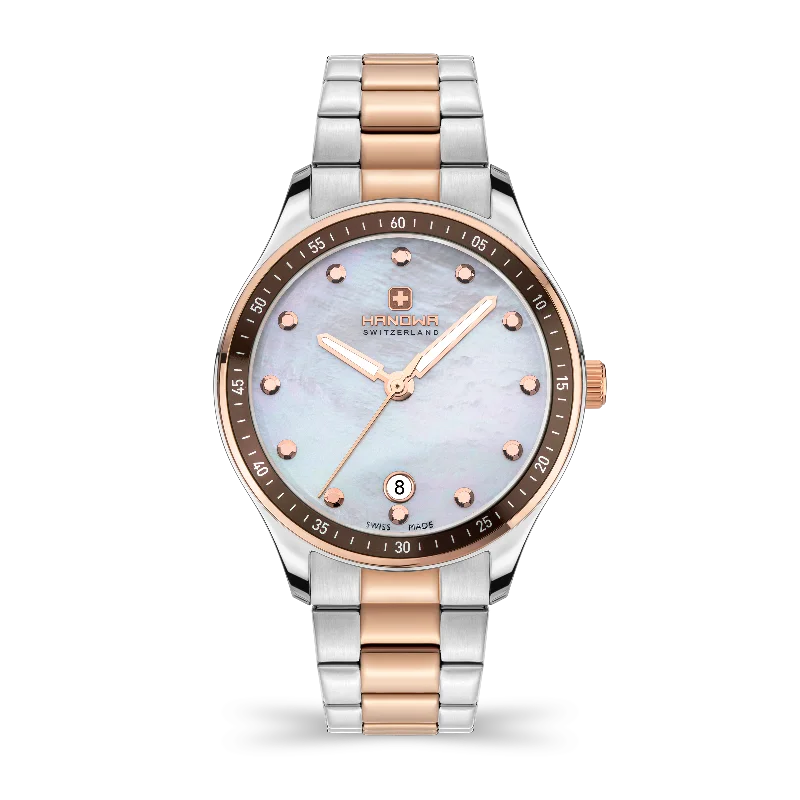 White MOP dial - Rosegold/Stainless steel case - Rosegold/Stainless steel bracelet