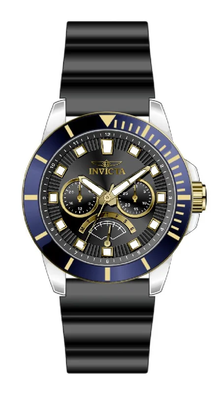 men's watches with leather bands and digital chronograph features -Band For Invicta Pro Diver  Men 46930