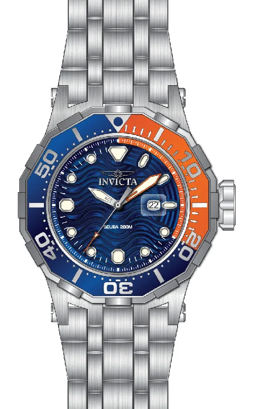 stylish men's watches with rugged designs and fitness tracking functions -Band For Invicta Pro Diver  Men 47843