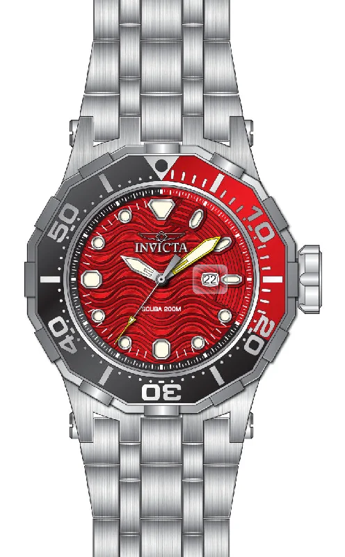 men's watches with solar-powered movement and fitness tracking features -Band For Invicta Pro Diver  Men 47845