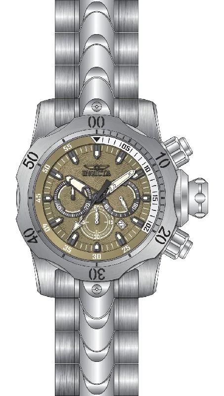 men's watches with real-time GPS tracking and heart rate monitoring -Band For Invicta Venom  Men 47908