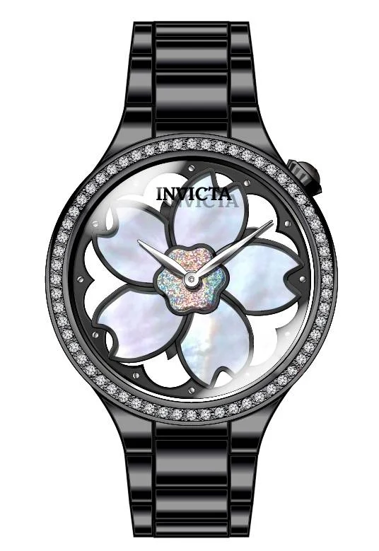 men’s watches with durable ceramic bands and chronograph features -Band For Invicta Wildflower  Lady 47065