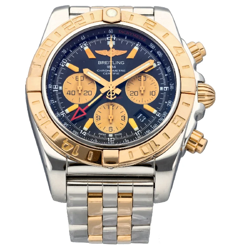 watches for men with digital displays and heart rate tracking -Breitling Chronomat 44 CB0420 43mm Bi-Colour Watch