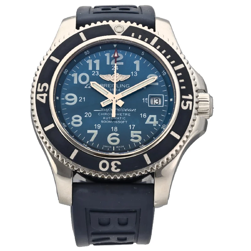 watches for women with delicate metal bands and bold digital faces -Breitling Superocean II A17365 42mm Stainless Steel Watch