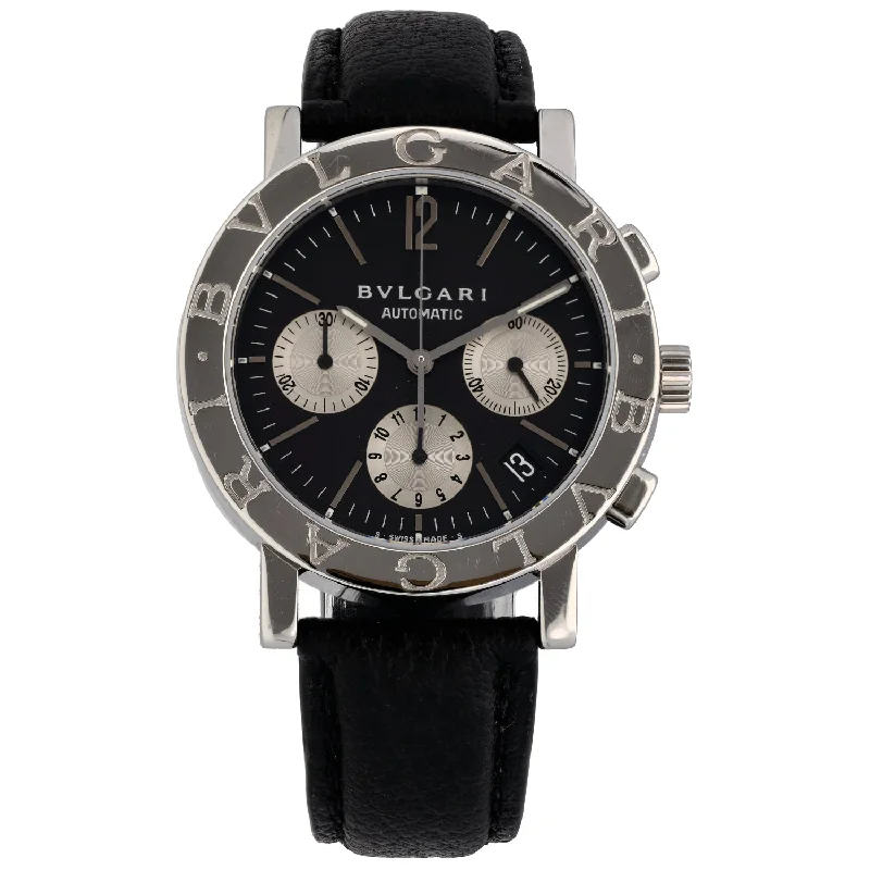 luxury watches for men with solar-powered movement and sleek designs -Bvlgari Chronograph BB 38 SL CH 38mm Stainless Steel Watch