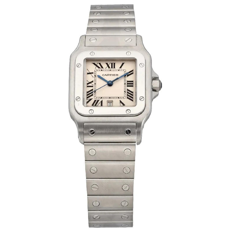 men's watches with leather bands and digital chronograph features -Cartier Santos 1564 29mm Stainless Steel Watch