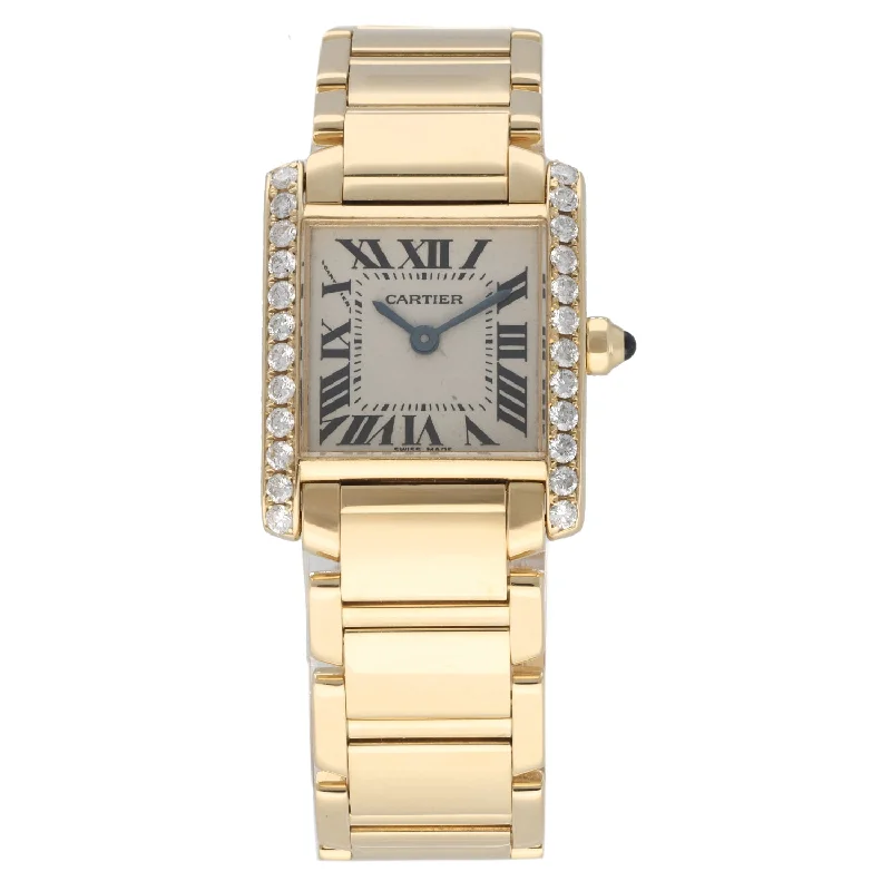 men's watches with GPS, heart rate sensors, and sleep tracking -Cartier Tank Americaine W50002N2 20mm Gold Watch