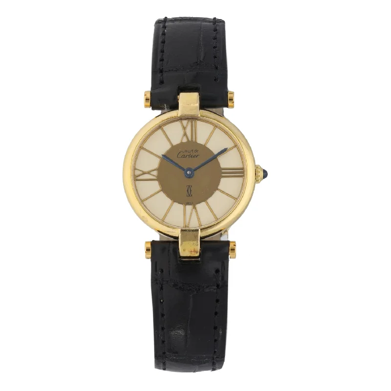 men's watches with chronograph features and digital functionality -Cartier Vermeil 25mm Gold Plated Watch