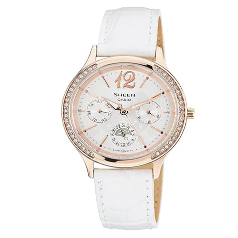 high-end watches for men with leather bands and high-tech digital features -Sheen SHE-3030GL-7AUDR Analog Women