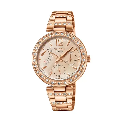 men’s watches with oversized dials and durable bands -Sheen SHE-3043PG-9AUDR Analog Women