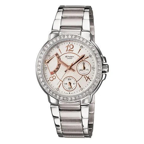 sport watches for women with multi-sport modes and heart rate monitoring -Sheen SHN-3008D-7ADS Analog Women