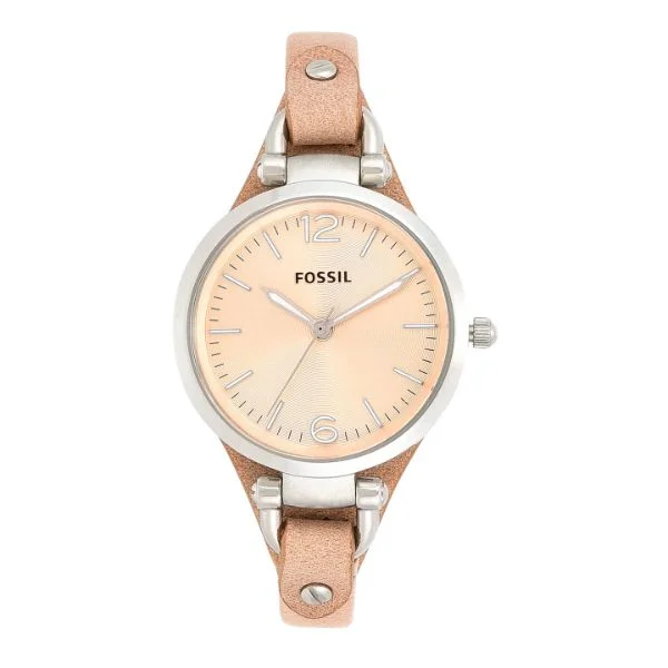 watches for women with high-tech features and sophisticated designs -Fossil Women's Delicate Georgia Leather Watch ES2830