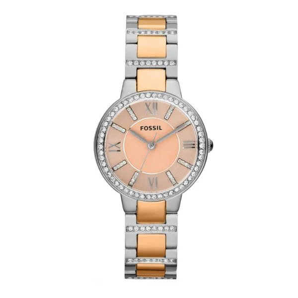 elegant digital watches for men with eco-friendly materials and advanced features -Fossil Women's Virginia Two-Tone Stainless Steel Watch ES3405