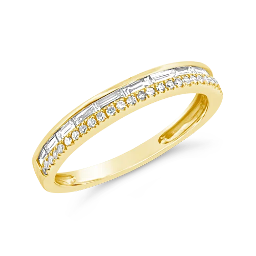 women’s wedding rings with sapphires and rubies for wedding bands-Gold & Diamond Band Ring