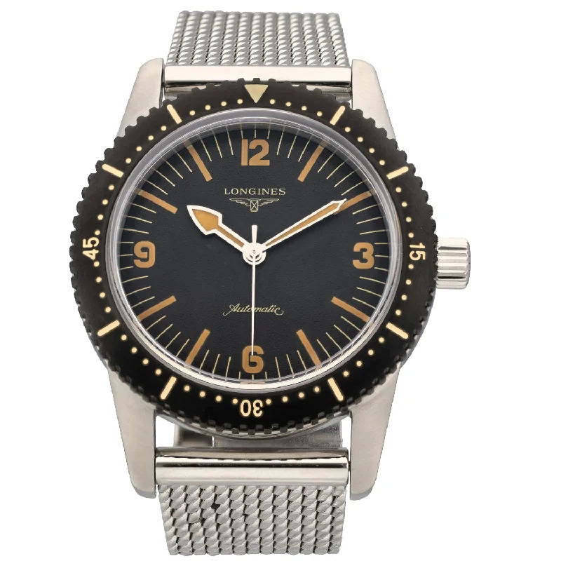 men's watches with rugged designs and eco-friendly materials -Longines Skin Diver L2.822.4 42mm Stainless Steel Watch