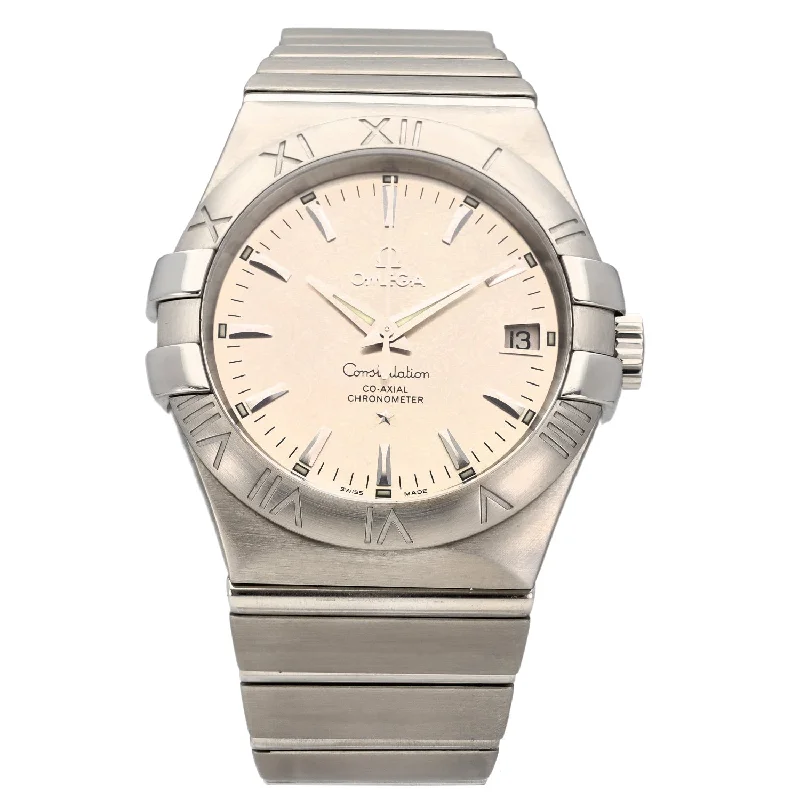 men's watches with sleek digital interfaces and health tracking features -Omega Constellation 35mm Stainless Steel Watch