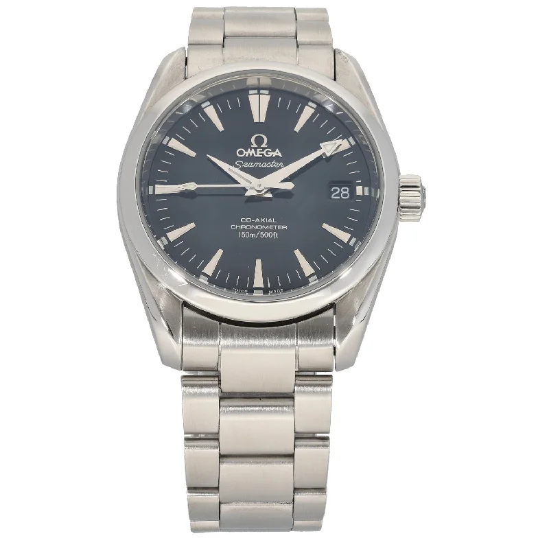 stylish watches for men with eco-friendly straps and advanced features -Omega Seamaster Aqua Terra 35mm Stainless Steel Watch