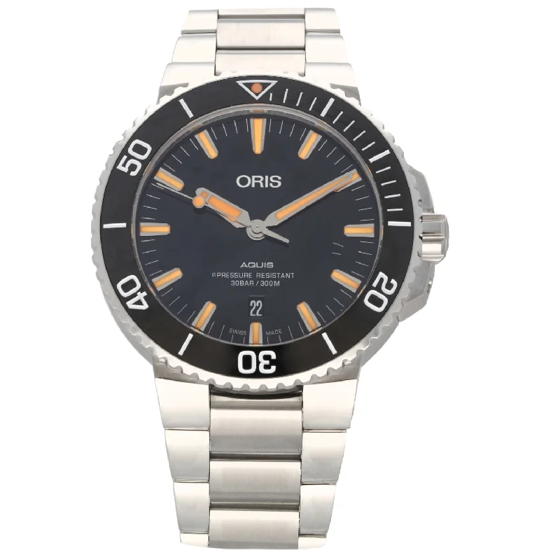 sport watches for men with health and fitness tracking and rugged designs -Oris Aquis 7730 43.5mm Stainless Steel Watch