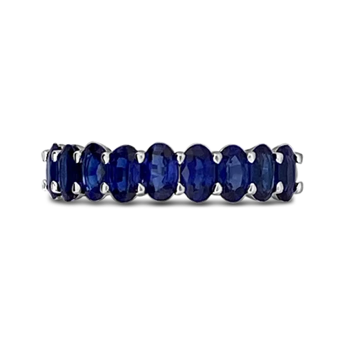 custom-made wedding rings with sapphires for men’s custom bands-Oval Blue Sapphire RIng