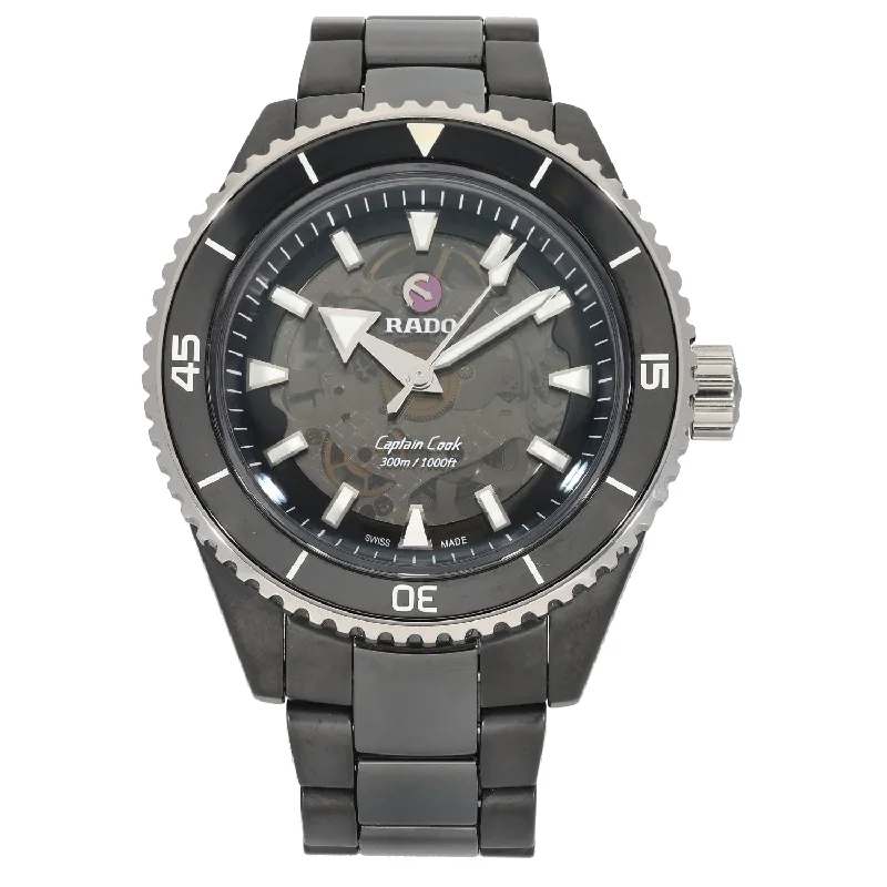 luxury watches for men with advanced tracking and solar-powered features -Rado Captain Cook 734.6127.3 44mm Ceramic Watch