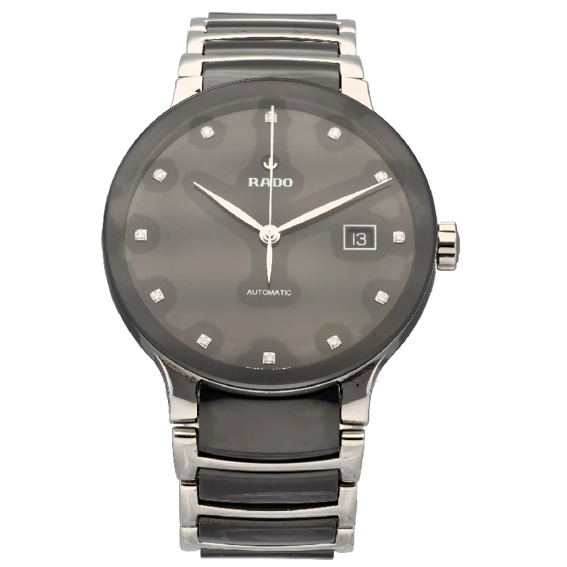 men's watches with solar-powered movement and rugged designs -Rado Ceramica 763.0941.3 37mm Bi-Colour Watch