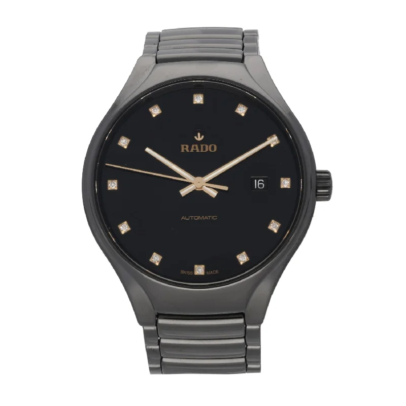 men’s watches with automatic movement and eco-friendly materials -Rado True 763.0056.3 40mm Ceramic Watch